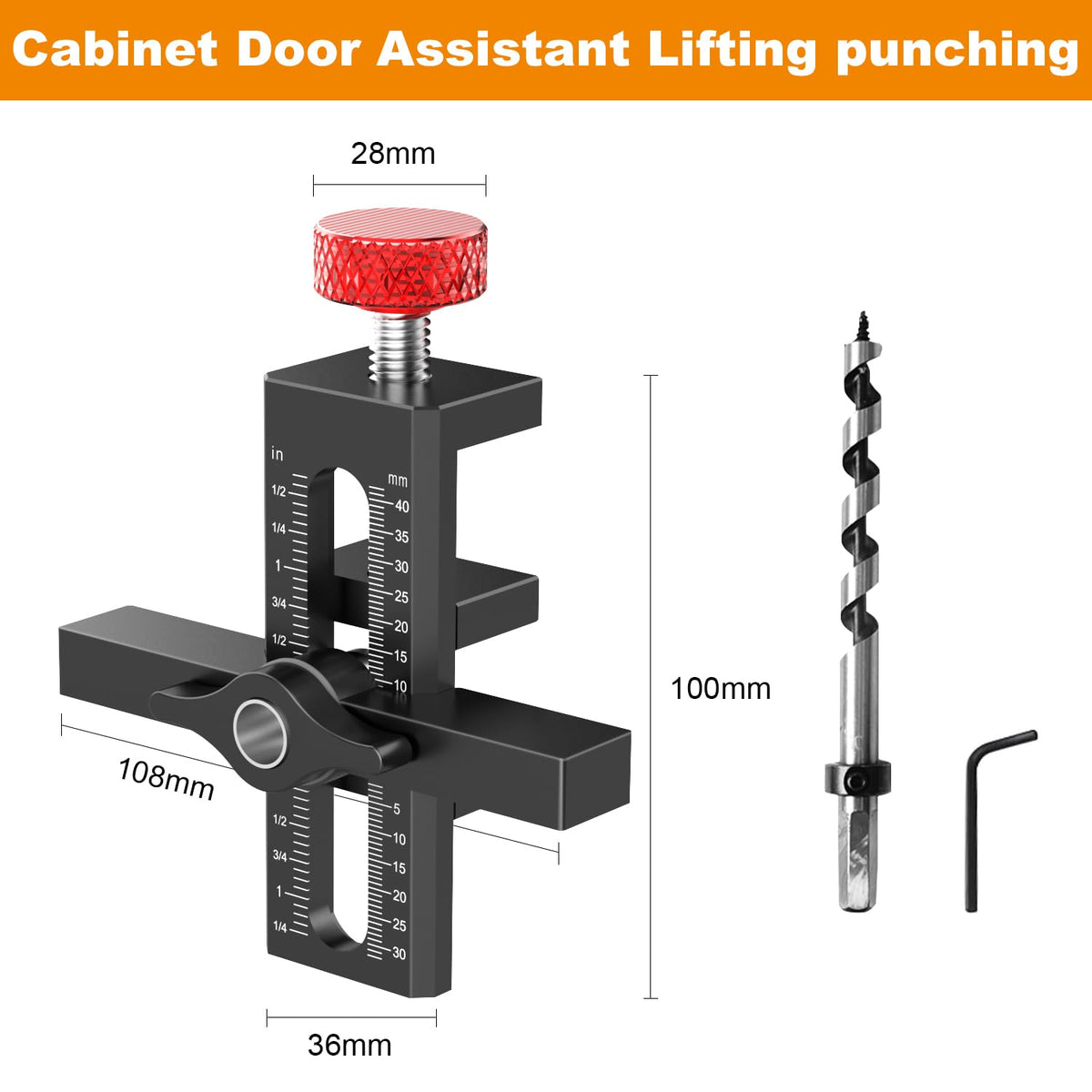 Sinpiode Cabinet Door Mounting Jig with Quick Edge Positioner – Adjustable Alignment Tool
