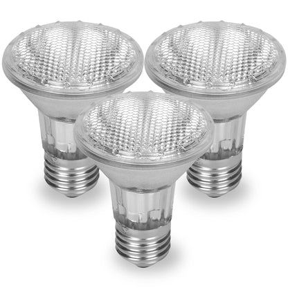 12Vmonster PAR20 3-Pack 50W Halogen Bulbs | E26 Base, 120-130V