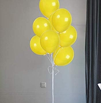 Treasures Gifted Solid Mustard Yellow Balloons - Opaque Light Yellow Bulk - Neon 12 Inch Matte Balloons - 100 Pack