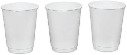 Insulated Paper Cups for Coffee & Tea Made in USA | Recyclable Double Wall Disposable To-Go Cups for Hot Beverages | Sturdy, Food Safe, and Eco-Friendly Hot Cups (12 oz, 500 Count)