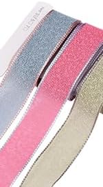 BEEFLYING 3 Styles Wire Edged Ribbons for Gift Wrapping, 25~28mm×2.7m Fabric Ribbons for Wedding Party Decoration Hair Bows Flower Bounquet Sewing and Craft, 9 Yards