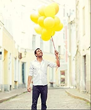 Treasures Gifted Solid Mustard Yellow Balloons - Opaque Light Yellow Bulk - Neon 12 Inch Matte Balloons - 100 Pack