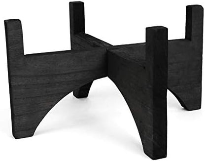 Rutledge & King Mid Century Plant Stand - Modern Plant Stand - Indoor Plant Stand - Wooden Plant Stand - Plant Holder (Large, Ashcroft/Black)