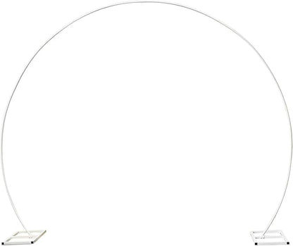 LANGXUN Large Size White Metal Circle Balloon Arch Decoration, for Birthday Wedding Graduation and Event Party Supplies, Baby Shower Photo Background Decor