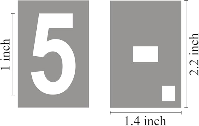 1 Inch Number Stencils for Painting - 11 Pack Number Stencil Templates for Curb Address, Cakes, Cookies, Mailboxes and Crafts, Reusable House Numbers Stencils for Wood Signs & Cement Wall Art