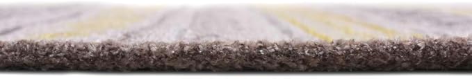 Alfa Rich 4x6 Yellow Gray White Washable Area Rugs for Living Room Bedroom Kitchen Cotton Decor Rug