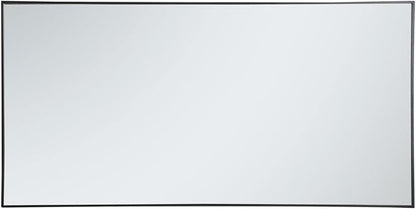 Elegant Decor Eternity 72" x 36" Contemporary Metal Frame Mirror in Black