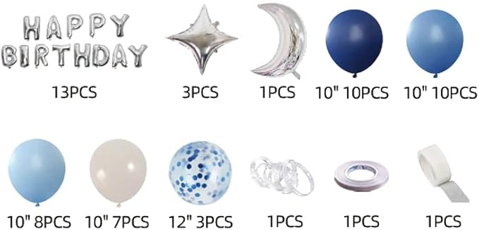 Balloon Arch Kit - Birthday & Holiday Decorations, Party Supplies for Boys, Girls, Mother's Day, Festivals (58pcs)