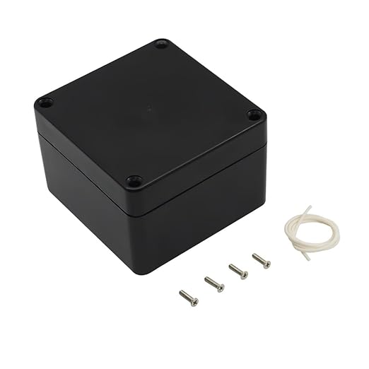 LeMotech Junction Box IP65 Waterproof Project Box Dustproof ABS Plastic Electrical Boxes Universal Enclosure for Electronic Black 3.29x 3.19x 2.2 inch (83 x 81 x 56mm)(Pack of 1)