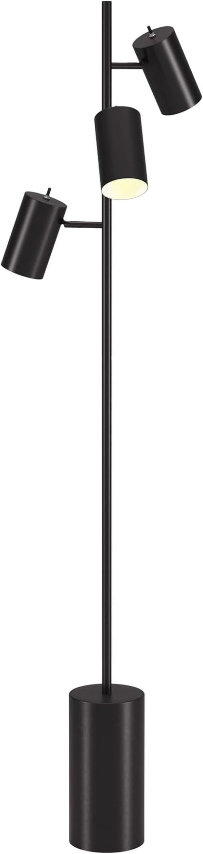 Henn&Hart Dorset 3-Light Floor Lamp with Metal Shades in Blackened Bronze/Blackened Bronze, Floor Lamp for Home Office, Bedroom, Living Room, 65" Tall