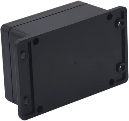 2 Pack Project Box IP65 Waterproof Junction Box ABS Plastic Black Electrical Boxes DIY Electronic Project Case Power Enclosure with Fixed Ear 4.53 x 3.54 x 2.17 inch (115x90x55mm)