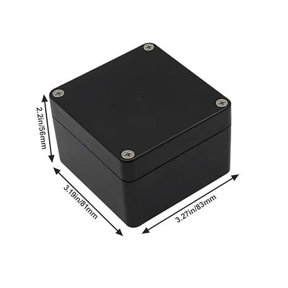 LeMotech Junction Box IP65 Waterproof Project Box Dustproof ABS Plastic Electrical Boxes Universal Enclosure for Electronic Black 3.29x 3.19x 2.2 inch (83 x 81 x 56mm)(Pack of 1)