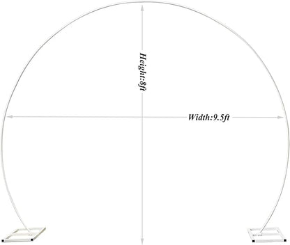 LANGXUN Large Size White Metal Circle Balloon Arch Decoration, for Birthday Wedding Graduation and Event Party Supplies, Baby Shower Photo Background Decor