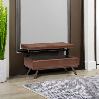 SIMPLIHOME Owen Lift Top Coffee Table Storage Ottoman