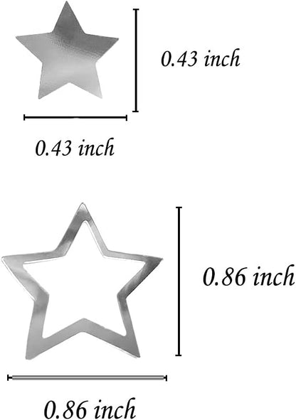 Werich Star Confetti Silver Table Happy Birthday Baby Shower Wedding Party Sprinkles Confetti Metallic Foil Stars for Party Wedding Festival Decorations
