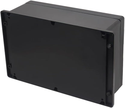 Project Box ABS Black Electrical Boxes IP65 Outdoor Waterproof Box Electronic Junction Box Power Fixed Ear Enclosure with Cable Glands for DIY Project 10.35 x 7.17 x 3.74 inch (263x182x95mm)