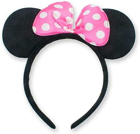 24Pcs Mouse Costume Deluxe Fabric Ears Headband Polka Dots Bow Hairs Accessories Headwear Party Favors Decorations