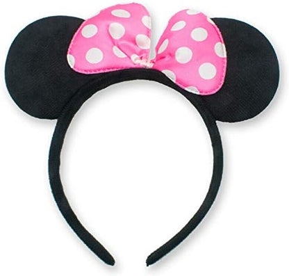 24Pcs Mouse Costume Deluxe Fabric Ears Headband Polka Dots Bow Hairs Accessories Headwear Party Favors Decorations