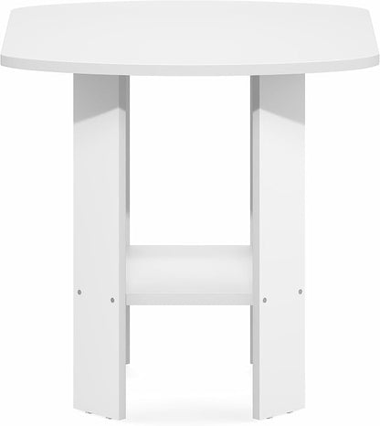 Furinno Simple Design Side Table, 2-Tier Square Modern End Table, Open Shelves