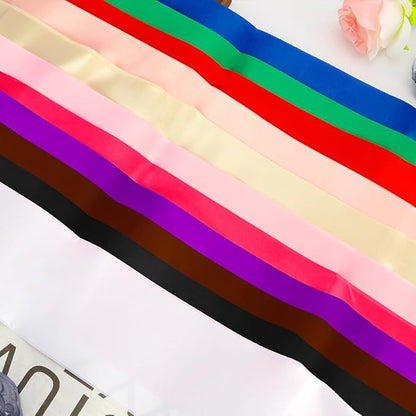 12pcs Sash Set - Champagne, Bride, Mom, Prom, Girl Scout, Senior, Miss, President, Pirate - Party Favors & Decorations