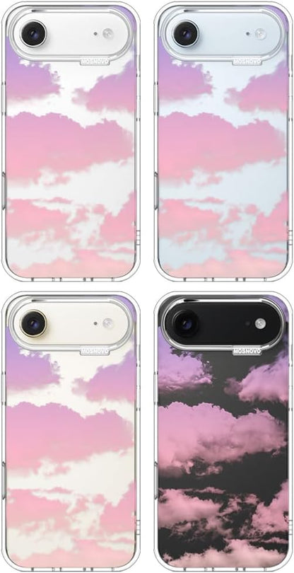 MOSNOVO for iPhone Air Case, Shockproof Military-Grade Protection 6.6ft Drop Tested, Camera Control, Clear Phone Case for iPhone 17 Air, Sunset Glow Design