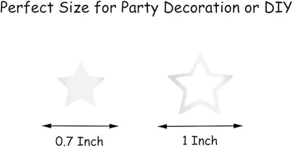 Confetti Star Confetti Party Scatter for Birthday Wedding Anniversary Party Decoration Supplies.(Star 2 Size Silver)