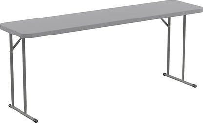 Flash Furniture Kathryn Commercial Grade 6-Foot Gray Plastic Folding Training Table