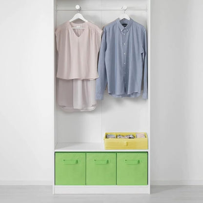 PowerKing Collapsible Storage Cubes with Handles, Fabric Foldable Bins for Closet Shelves, Durable Organization Storage Bins, 10.5'' x 11'' x 10.5'', 2 Pack, Green