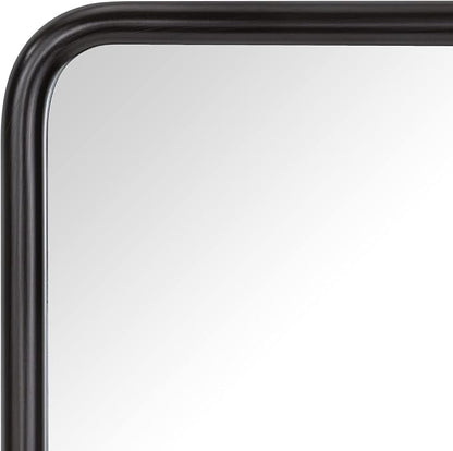 Farmhouse Pivot Rectangle Bathroom Mirror Oil Rubbed Bronze Metal Framed Tilting Beveled Vanity Mirrors for Wall, Overall 23.91 x 30 inches (Mirrror 20 x 30 inches)