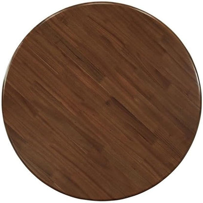 East West Furniture ANT-AWA-TP Antique Modern Kitchen Table - a Round Dining Table Top with Pedestal Base, 36x36 Inch, Walnut