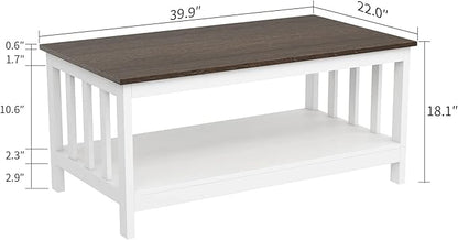ChooChoo Farmhouse Coffee Table, 40 Inch