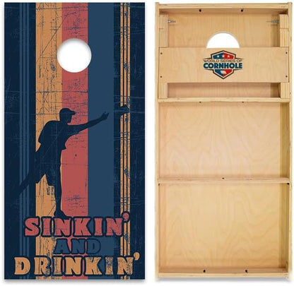World Series of Cornhole Official Regulation Size Cornhole Boards – Durable All-Wood Construction Bean Bag Toss Set | Rugged Outdoor Game for Tournaments, BBQs, & Backyard Battles