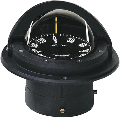 Ritchie Navigation Ritchie Voyager Compass Flat-Card Dial with Flush Mount and 12V Green Night Light (Black, 3-Inch)