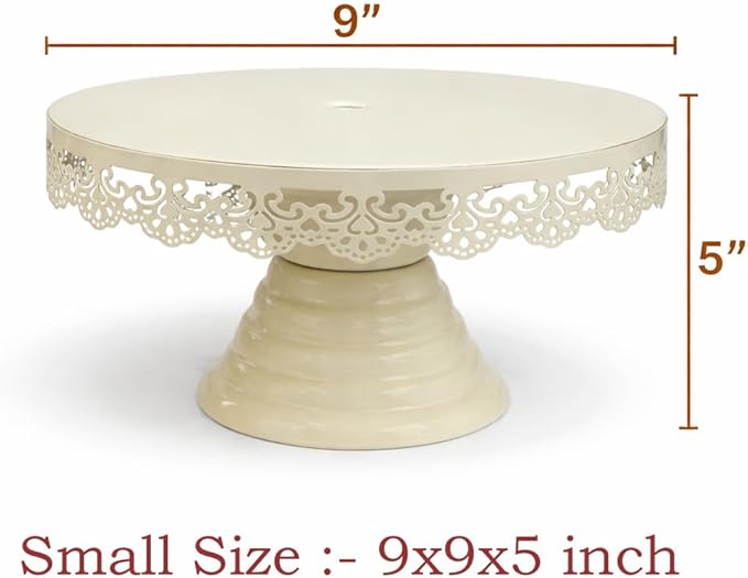Premium Metal Cake Stand Elegant Centerpiece for Cakes, Cupcakes, and Desserts Display Stand for Weddings, Parties, and Special Occasions Pedestal (Set of 2)