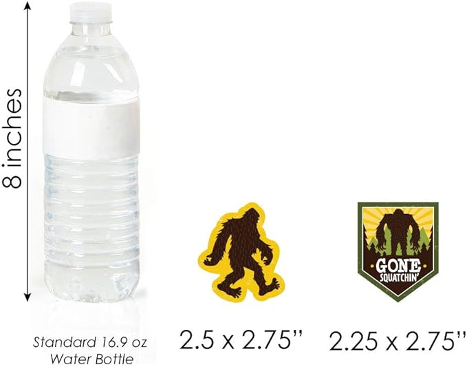 Big Dot of Happiness Sasquatch Crossing - Dessert Cupcake Toppers - Bigfoot Party or Birthday Party Clear Treat Picks - Set of 24