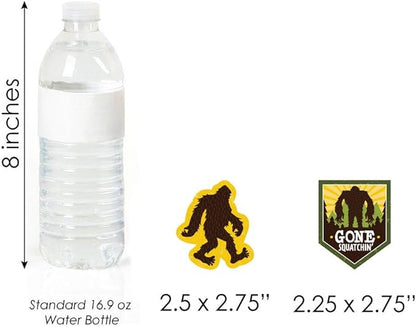 Big Dot of Happiness Sasquatch Crossing - Dessert Cupcake Toppers - Bigfoot Party or Birthday Party Clear Treat Picks - Set of 24
