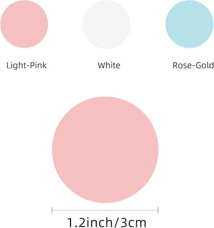 White Blue Pink Gender-Reveal Decorations - 300Pcs Paper Confetti Circle dot Birthday Party Baby Bridal Shower Wedding Graduation Bachelorette Engagement Neutral Table Decor HongTongTong