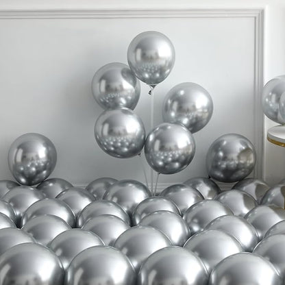 131Pcs Prom Balloon Arch Kit, Black White Silver Confetti Balloons with Explosion Star Graduation Cap Foil Balloons for Class of 2026 Congrats Graduation Prom Birthday Party Decorations
