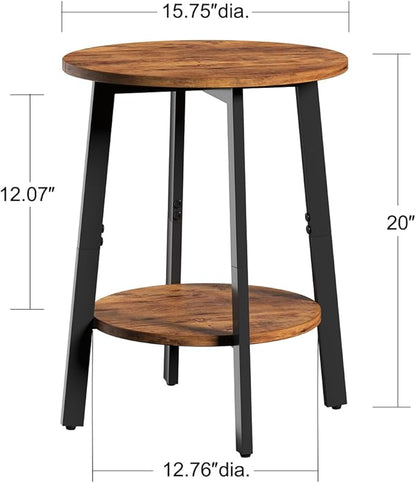 sthmec Side Table, Small Round End Table