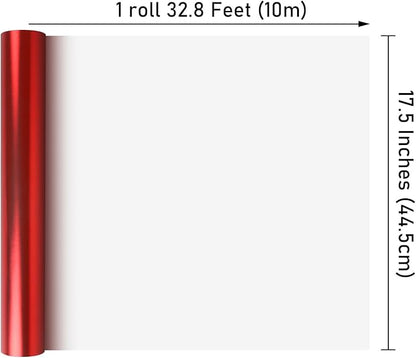 NESCCI Matte Metal Red Wrapping Paper, Solid Color Paper,Gift Wrapping Paper,Perfect for Wedding,Valentine's Day,Birthday, Christmas,Baby Shower,DIY Bouquet (17 Inches X 32.8 Feet)