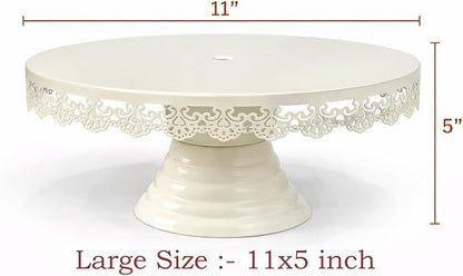 Premium Metal Cake Stand Elegant Centerpiece for Cakes, Cupcakes, and Desserts Display Stand for Weddings, Parties, and Special Occasions Pedestal (Set of 2)