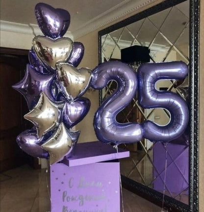 Purple Number 13 Balloon 40 Inch, 13th Birthday Party Decorations for Children, Giant 13 Foil Balloon for Party Supplies