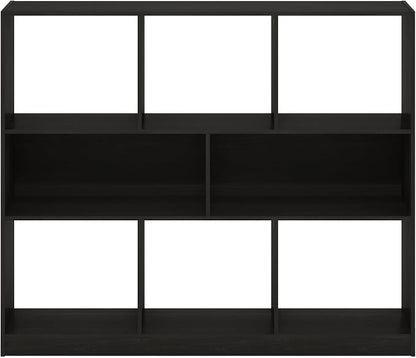 Furinno DALY Book Shelf, 8-Cube Bookshelf, Horizontal Cube Storage Organizer