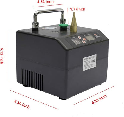 Electric Air Balloon Pump, B23 Lagenda Portable Electric Balloon Pump Balloon Inflator Party Air Blower Electric Balloon Blower Pump with Timer Battery for Party Events Decoration