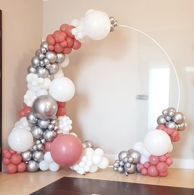 Dusty Pink Balloons 85Pcs Vintage Dusty Pink Balloon Garland Arch Kit 5/10/12/18 Inch Matte Latex Dusty Pink Balloons Different Sizes as Birthday Baby Shower Wedding Bridal Shower Party Decorations