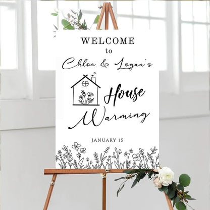 Personalized Housewarming Party Welcome Sign, New Home New Beginning New Memories, Welcome To Housewarming Party, Housewarming Décor, New House Party Sign, Housewarming Party Sign#6