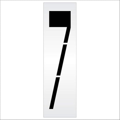 Pavement Stencils - 72 inch Single Number Stencil - 7-72" x 16" x 1/8" (128 mil) - Pro-Grade