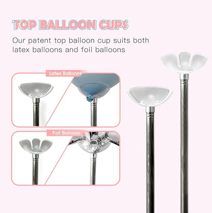 YALLOVE Balloon Column Stand, Set of 2 Balloon Stands (Include Balloons)