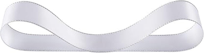 1" Double Face Satin Ribbon with Silver Edge 25 Yards (029-White), Perfect for Gift Wrapping, Party Decor, Wedding and Craft