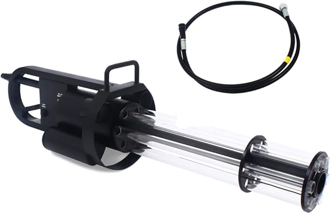 Handheld LED CO2 Gun Full-Color CO2 Cryo Jet Machine DJ CO2 Fog Cannon Dry Ice Fog Machine with Gas Hose & Batteries 26-33ft Spray for Stage Effect, Concert, Party, Wedding